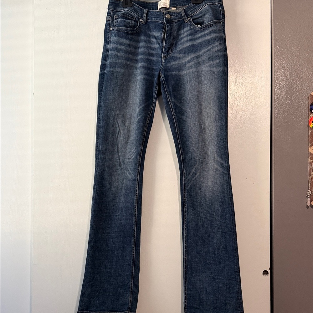 BKE Women's Boot Cut Jeans in Dark Blue